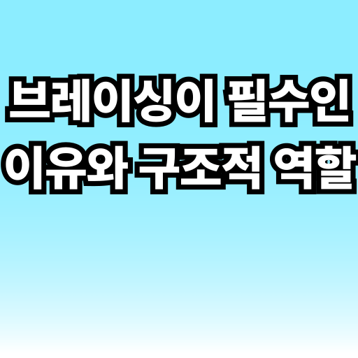 브레이싱이 필수인 이유와 구조적 역할 글 썸네일